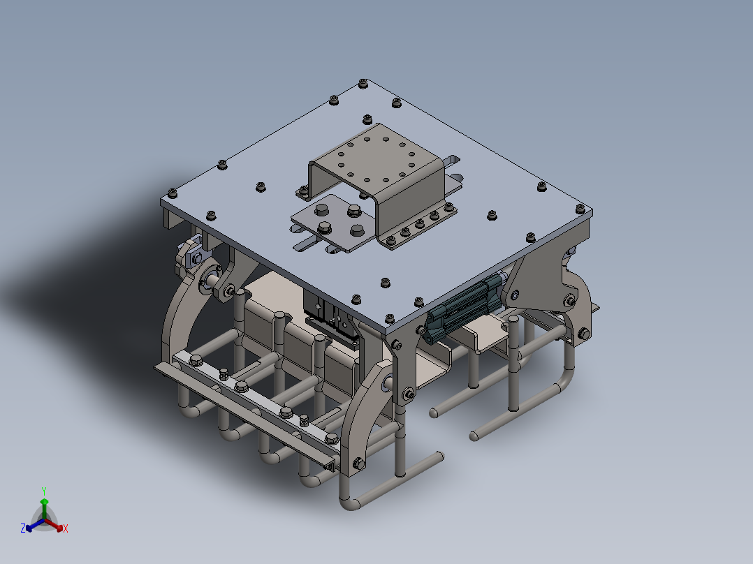 抓袋夹具夹爪（sw2018）正等轴测图