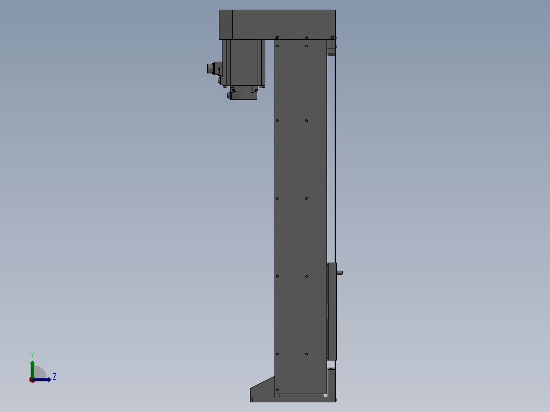 防尘升降机左视图
