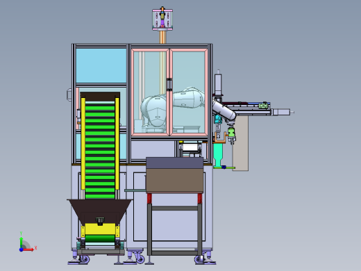 机械手自动上料设备sw17可编辑前视缩略图