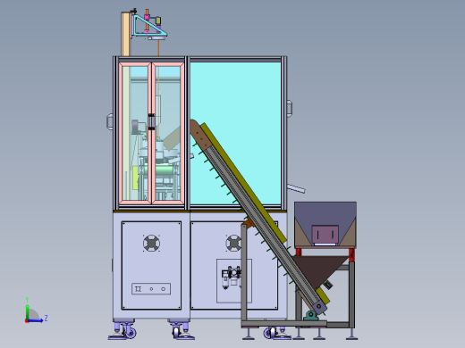 机械手自动上料设备sw17可编辑左视缩略图