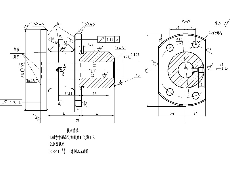 CA6140机床法兰盘（代号831004）设计（有cad源图）
