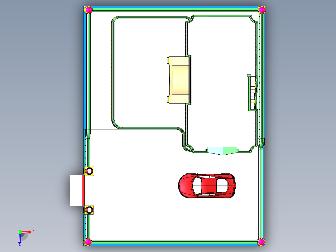 我的车和我的房子俯视图