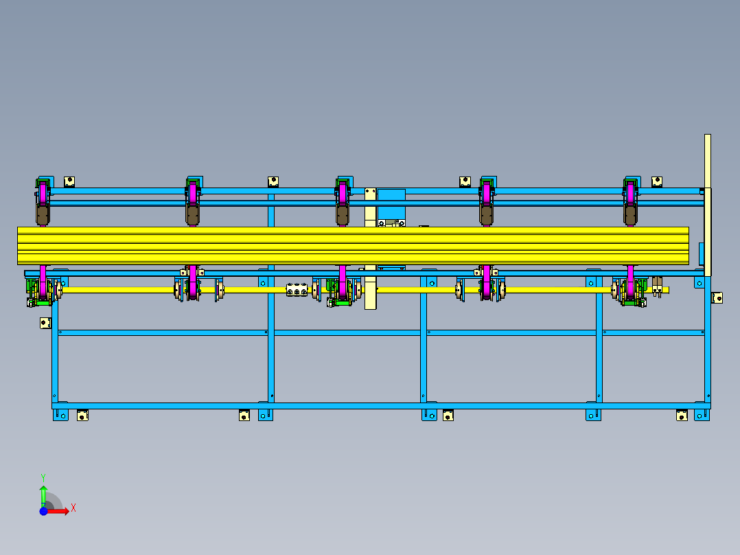 Belt Stocker皮带堆垛机3D模型图纸 CATIA设计前视图