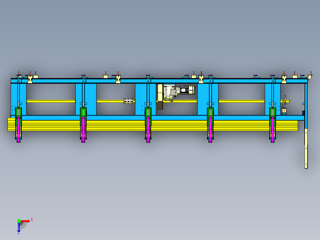 Belt Stocker皮带堆垛机3D模型图纸 CATIA设计俯视图