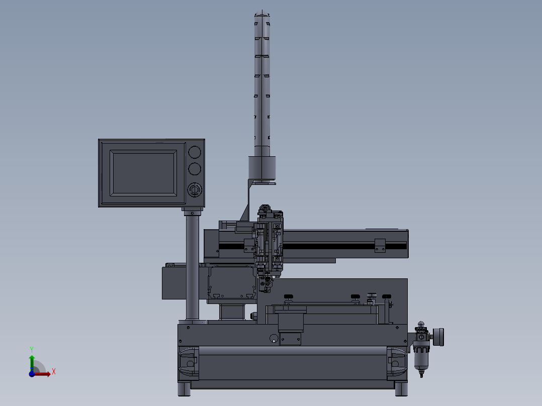 底膜喷胶机构前视图