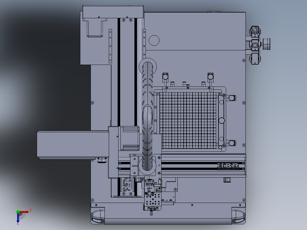 底膜喷胶机构俯视图