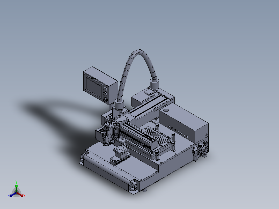 底膜喷胶机构正等轴测图