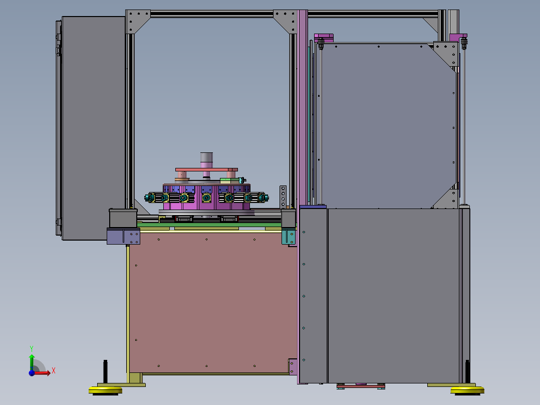 电机磁铁自动组装机前视图