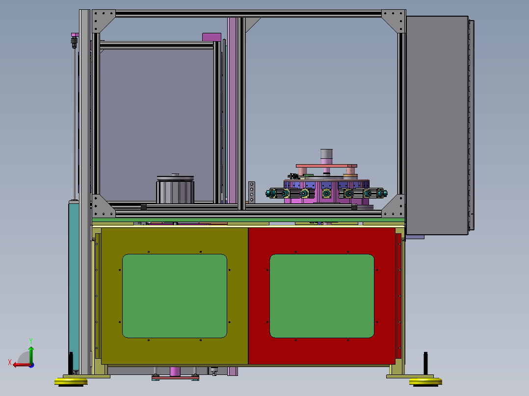 电机磁铁自动组装机后视图
