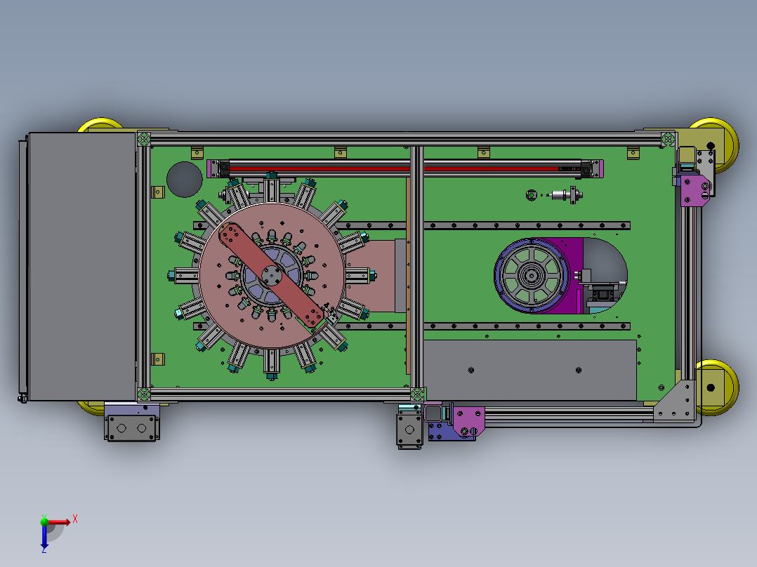电机磁铁自动组装机俯视图
