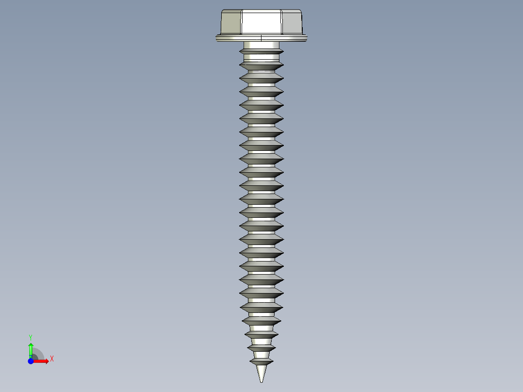 紧固件-STEP Hex Head Screw-01前视图