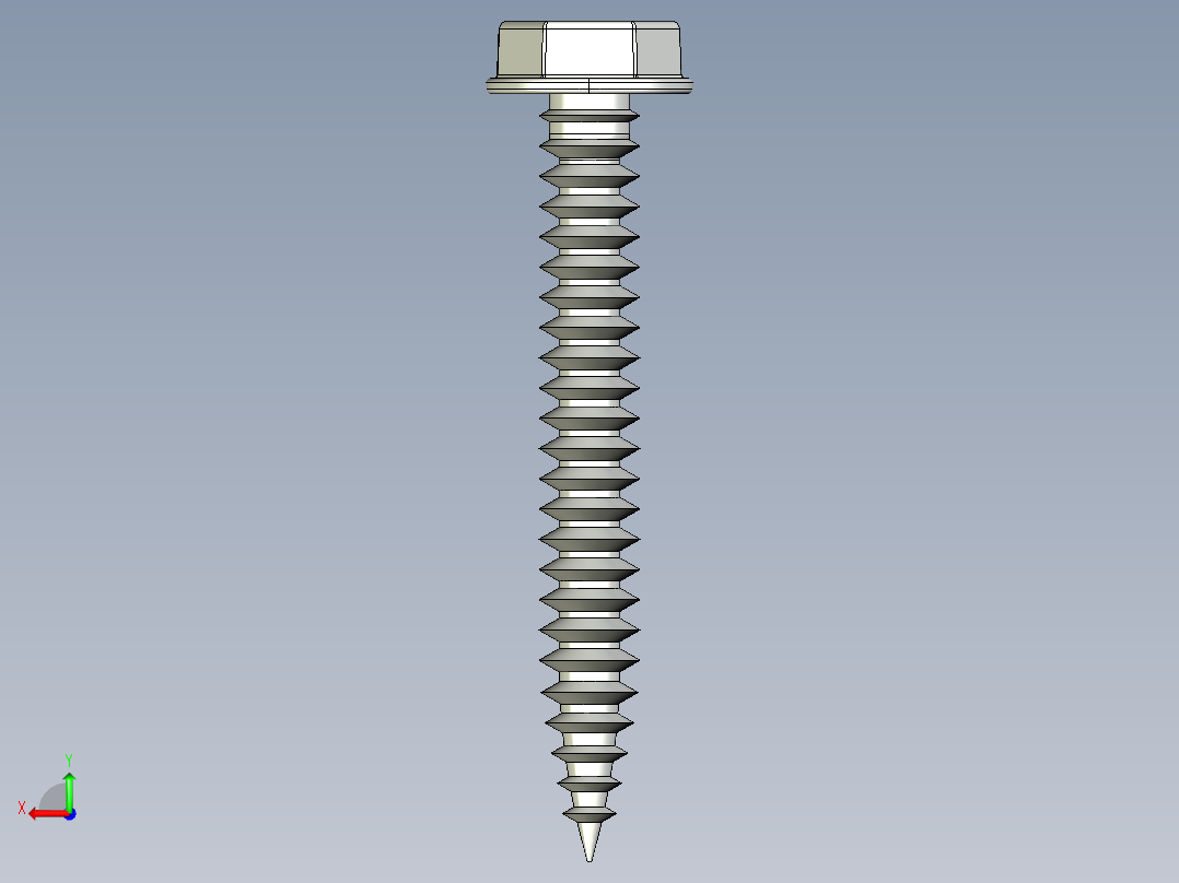 紧固件-STEP Hex Head Screw-01后视图