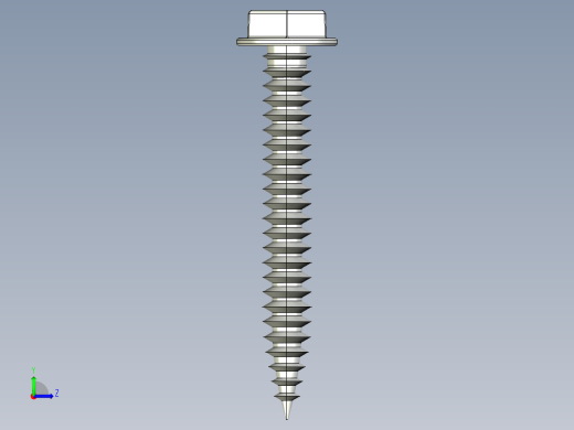 紧固件-STEP Hex Head Screw-01左视缩略图