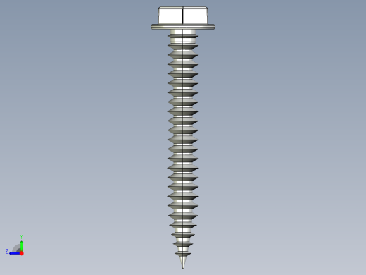 紧固件-STEP Hex Head Screw-01右视缩略图