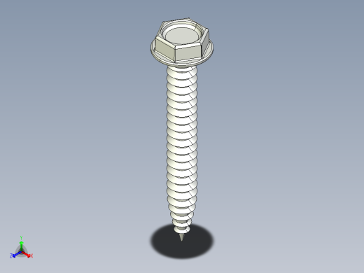 紧固件-STEP Hex Head Screw-01正等轴测缩略图