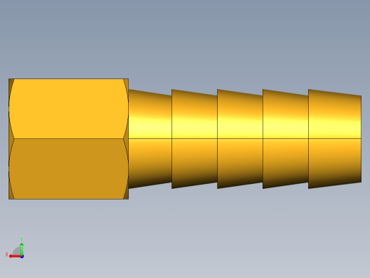 倒齿式工业管接头Hose Barb to Female Pipe 126HBL-6-2后视缩略图