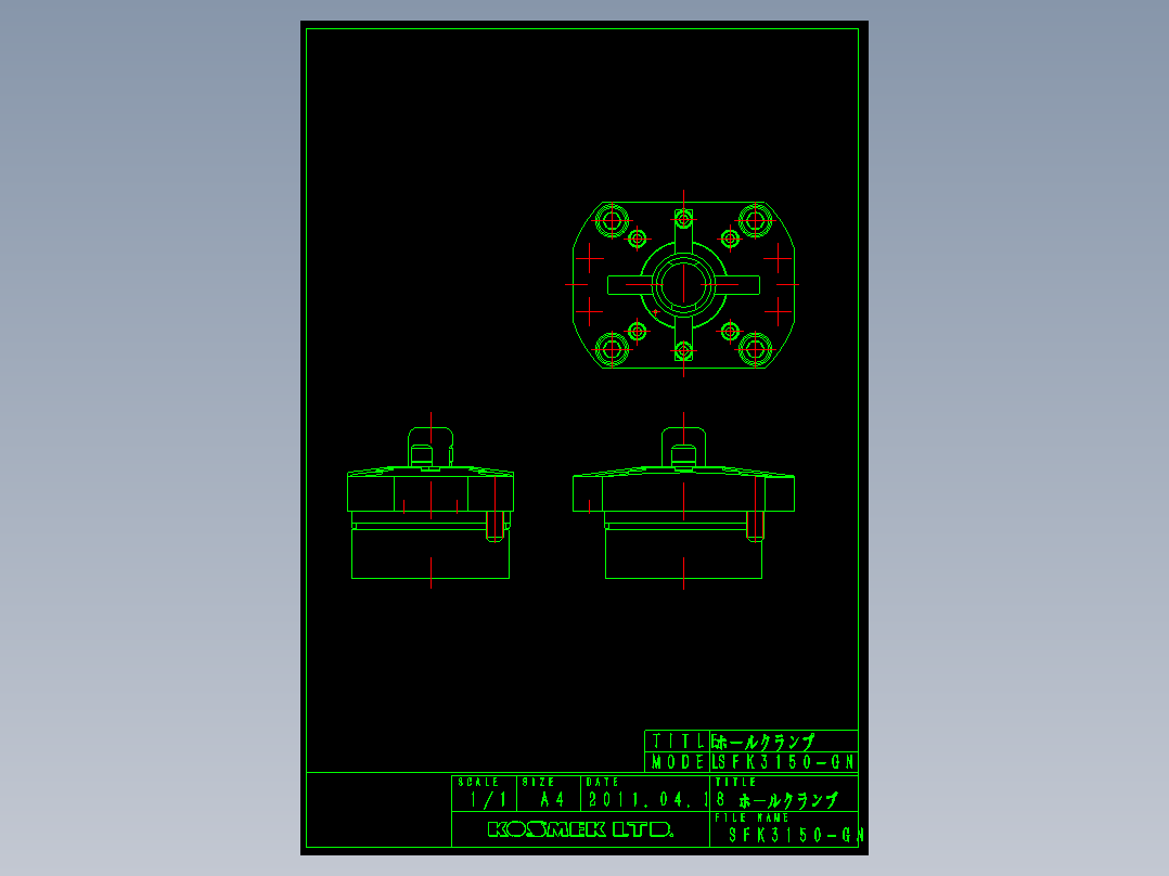 KOSMEKSFK3150-GN多系列多零件图纸模型多系列多零件图纸模型