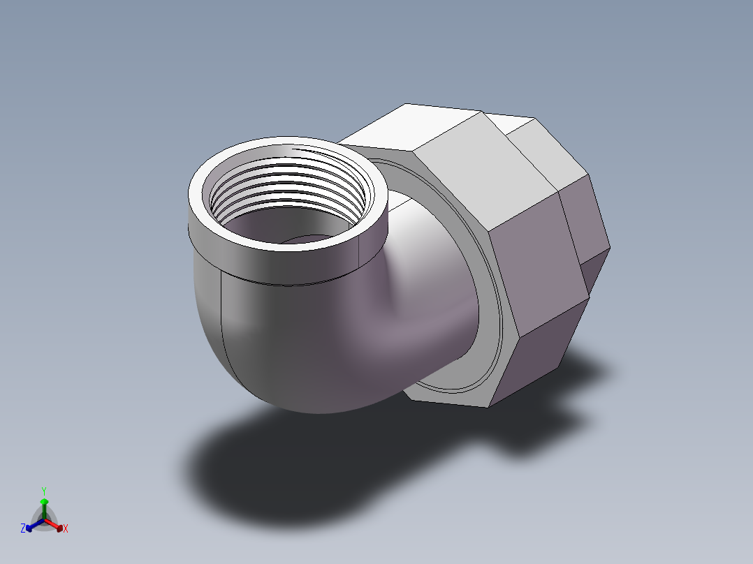 活接-90°等径内丝弯头 DN25