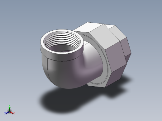 活接-90°等径内丝弯头 DN25