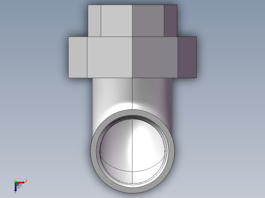 活接-90°等径内丝弯头 DN25俯视缩略图