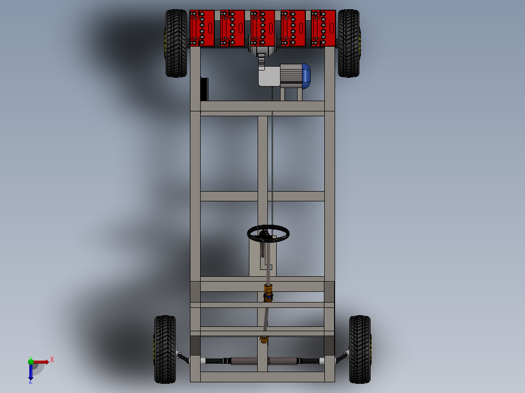 车底盘 (2)俯视图