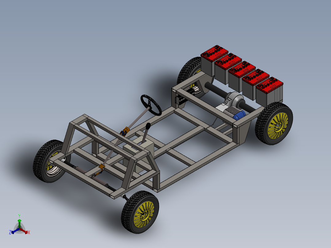 车底盘 (2)正等轴测图