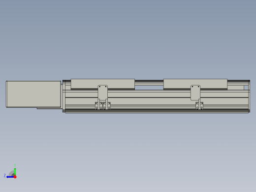直线模组LHB21-L40-S300-BR设计图纸右视缩略图