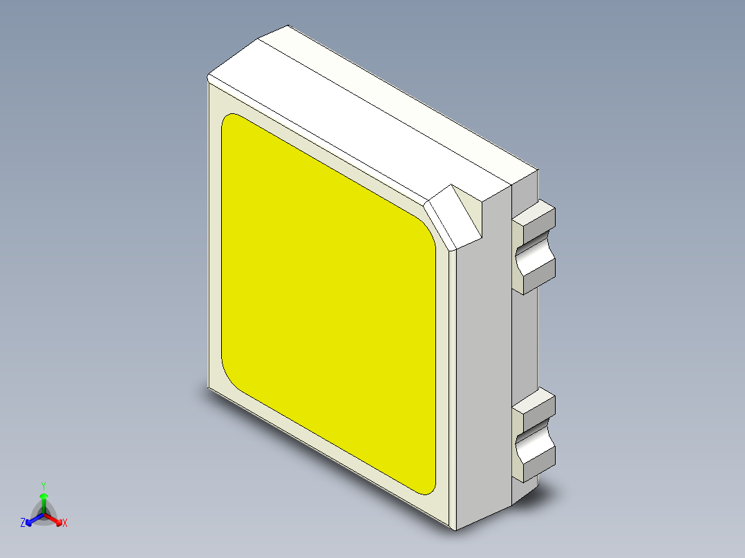 LED SMD SMT PLCC 4引脚封装正等轴测图