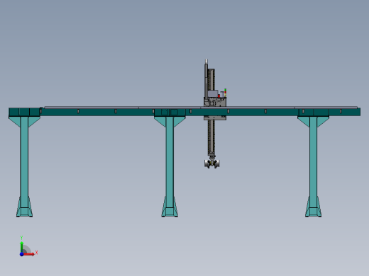 50Kg单轴桁架机械手（整套图纸）前视缩略图