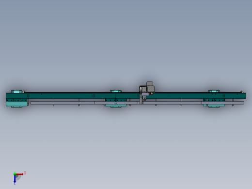 50Kg单轴桁架机械手（整套图纸）俯视缩略图