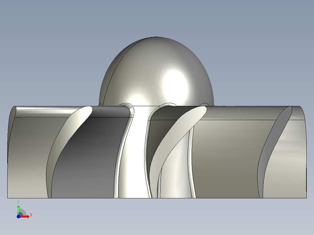 轴流式涡轮压缩机叶片---模型格式为 prt stp前视图