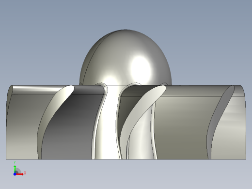 轴流式涡轮压缩机叶片---模型格式为 prt stp前视缩略图