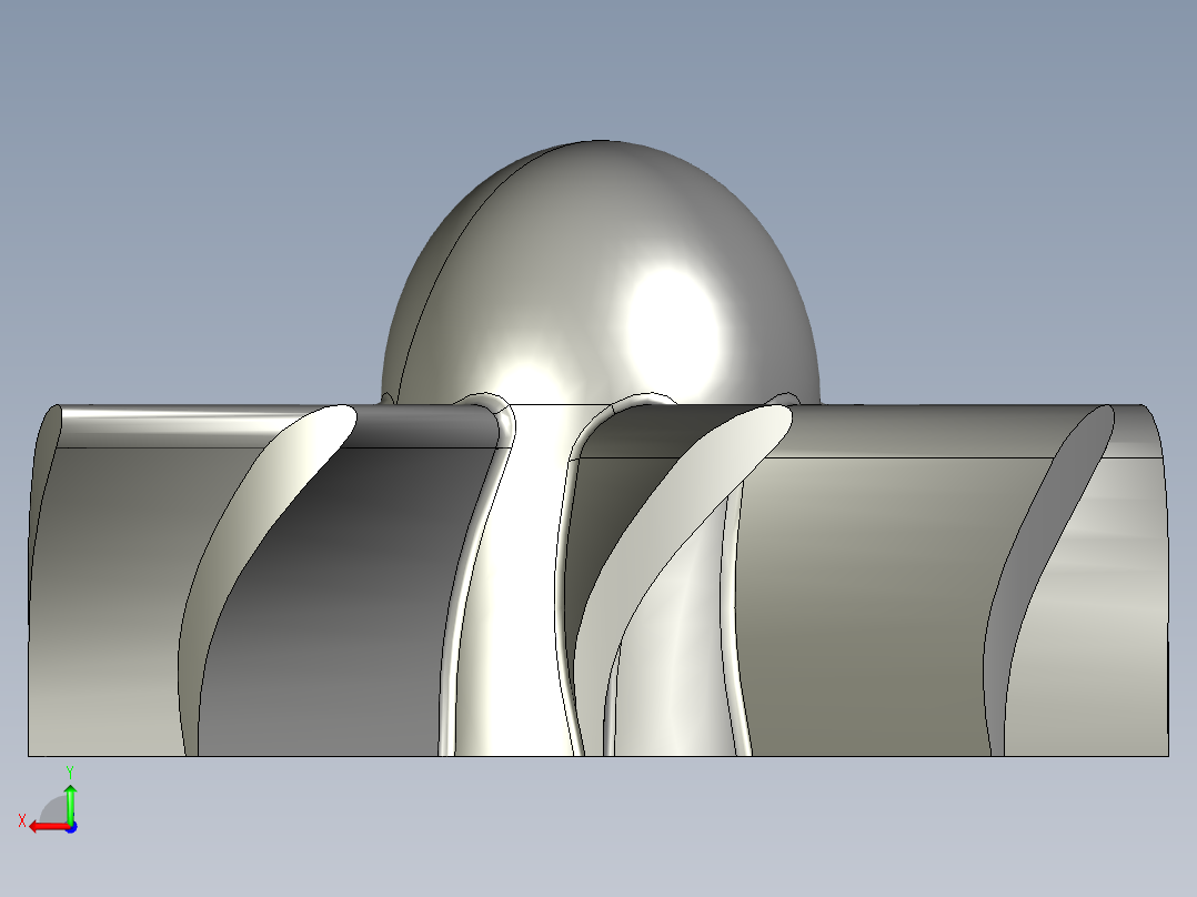 轴流式涡轮压缩机叶片---模型格式为 prt stp后视图