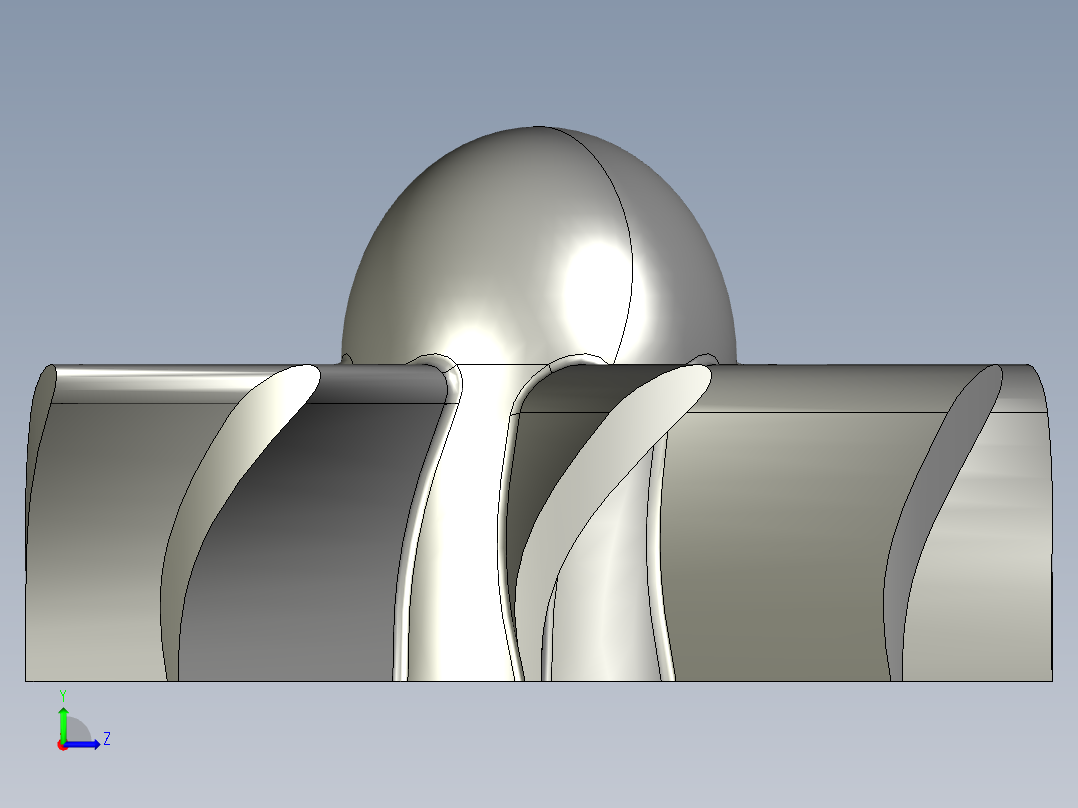 轴流式涡轮压缩机叶片---模型格式为 prt stp左视图