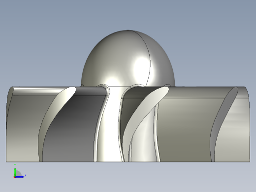 轴流式涡轮压缩机叶片---模型格式为 prt stp左视缩略图