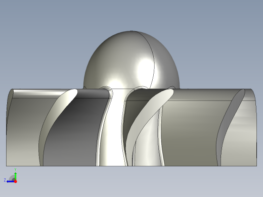 轴流式涡轮压缩机叶片---模型格式为 prt stp右视缩略图