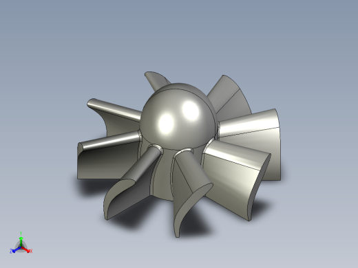 轴流式涡轮压缩机叶片---模型格式为 prt stp正等轴测缩略图