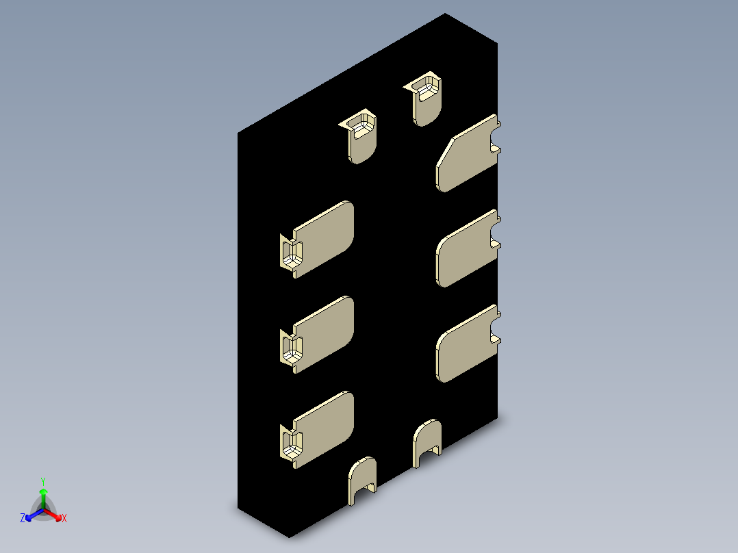10引脚SMT mems晶体振荡器正等轴测图
