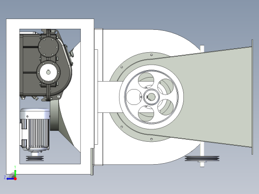 垃圾分拣装置结构设计含三维二维说明书右视缩略图