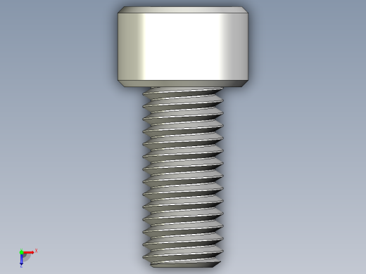 M8 x 1.25mm Thread 18mm LONG SOCKET HEAD CAP SCREW.IGS俯视缩略图