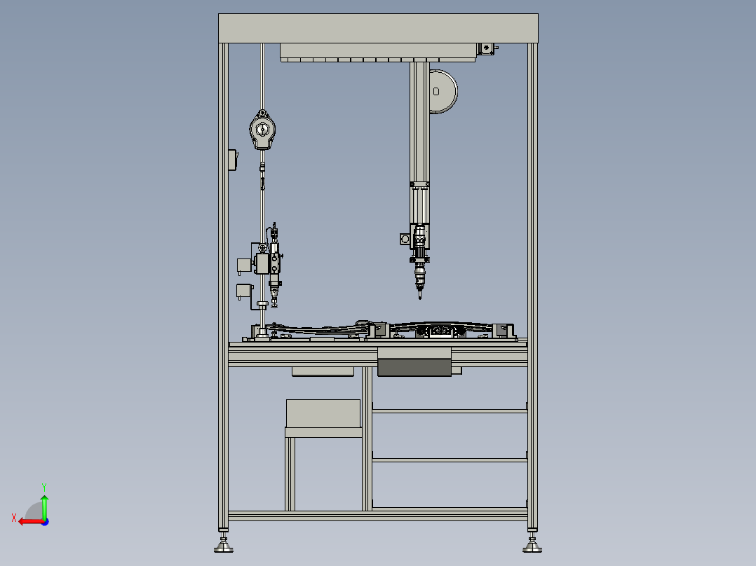 44升降器导轨打螺丝后视图