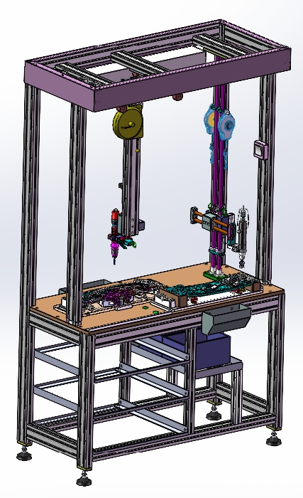 44升降器导轨打螺丝