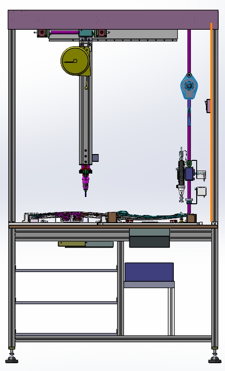 44升降器导轨打螺丝