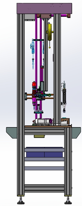 44升降器导轨打螺丝