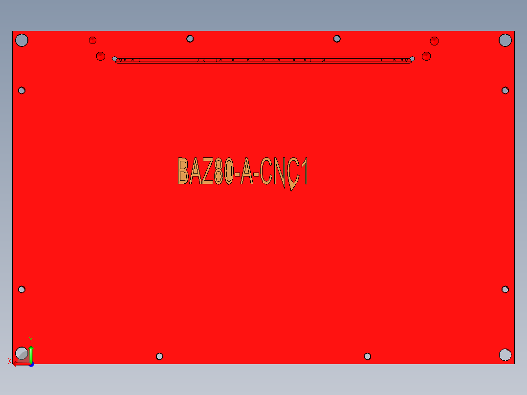 BAZ80-A笔记本CNC工装夹具三维模型-CNC1后视图