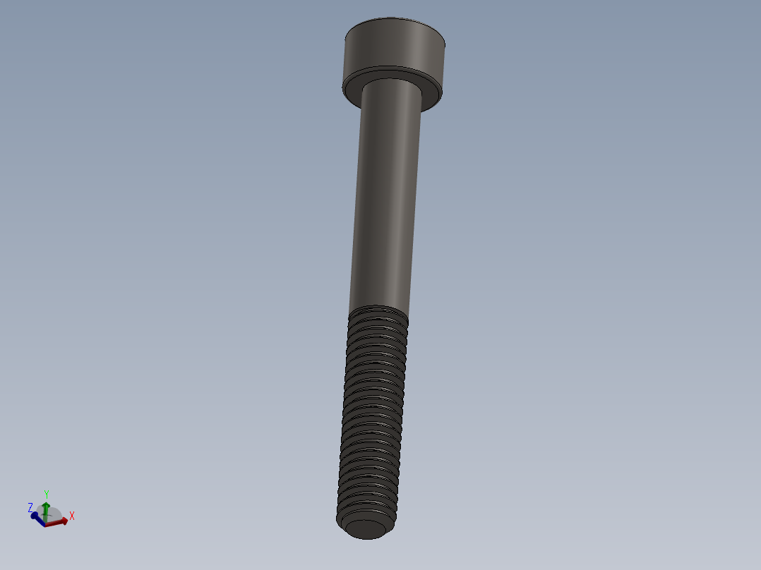 Screw_DIN_912_M6x50_A2.SLDPRT公制内六角螺钉主视图