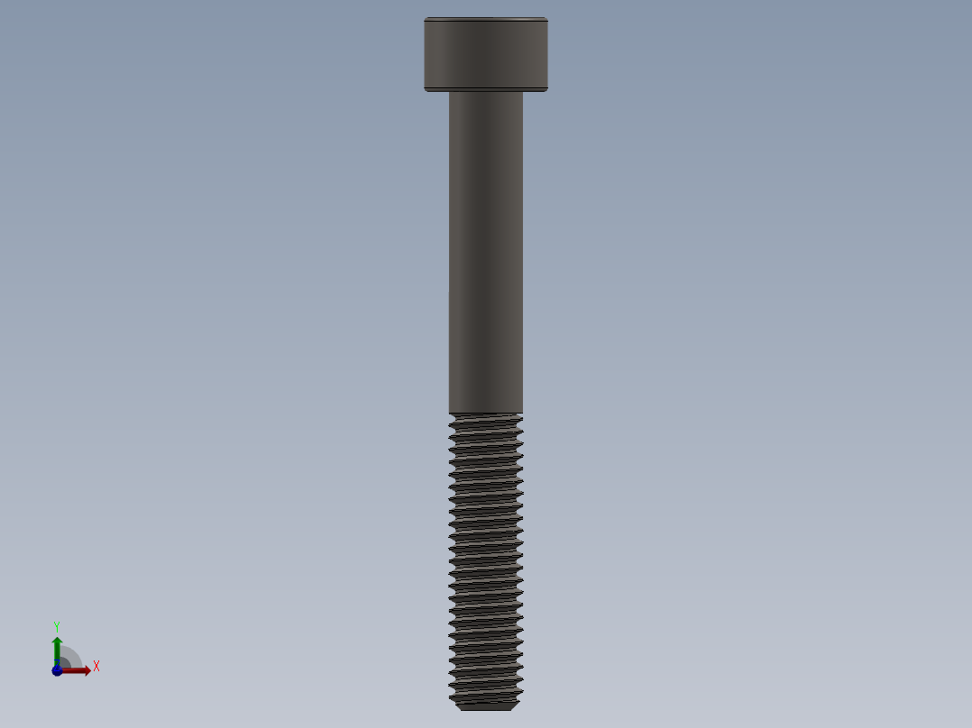 Screw_DIN_912_M6x50_A2.SLDPRT公制内六角螺钉前视图