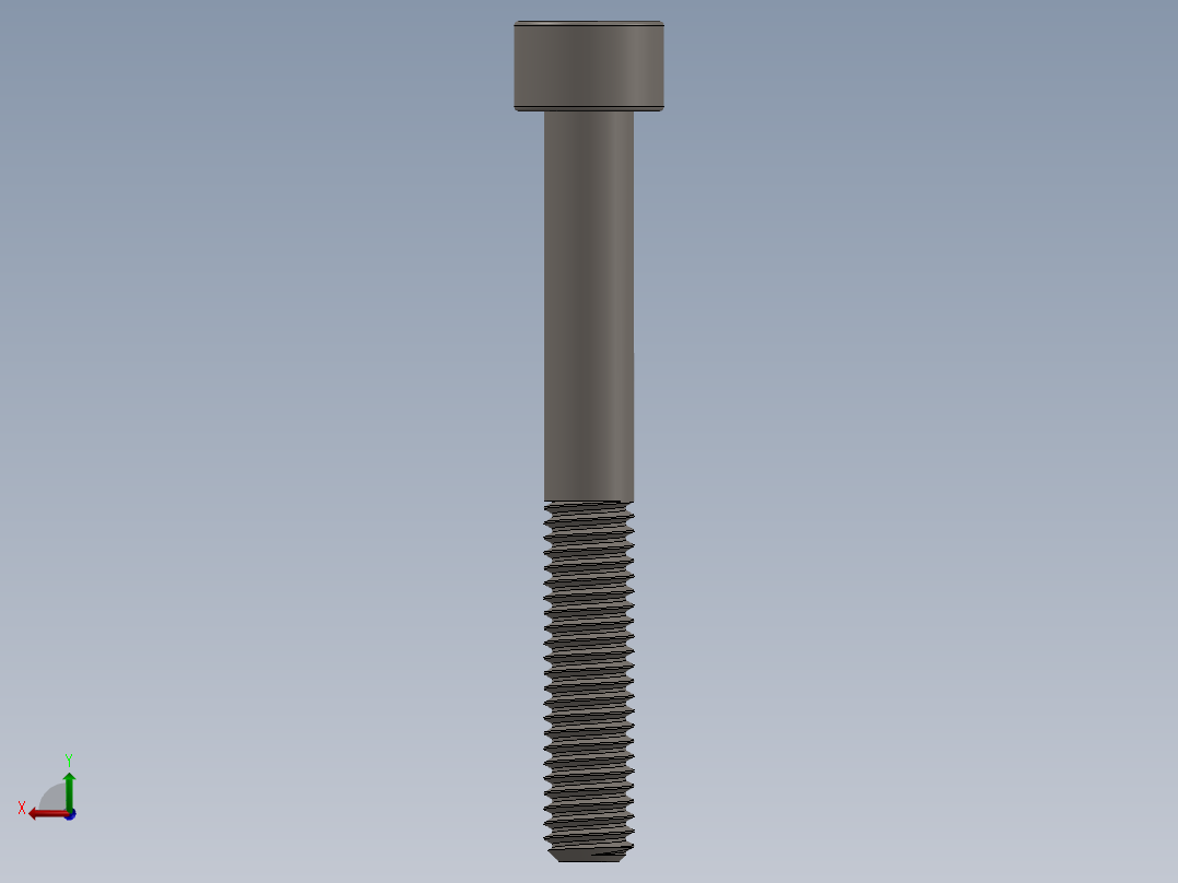 Screw_DIN_912_M6x50_A2.SLDPRT公制内六角螺钉后视图