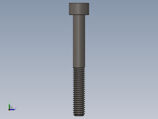 Screw_DIN_912_M6x50_A2.SLDPRT公制内六角螺钉左视缩略图