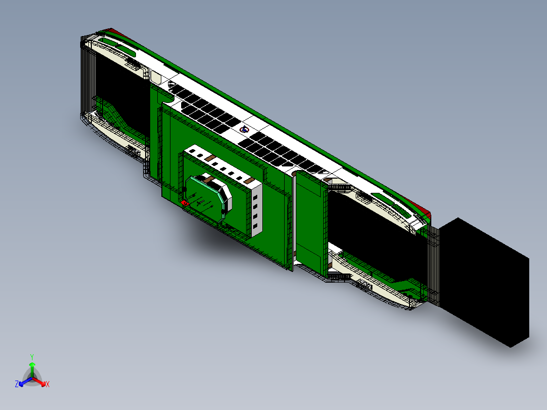 小尺寸电脑精铣外表面摄像头凹槽程序模型前视图